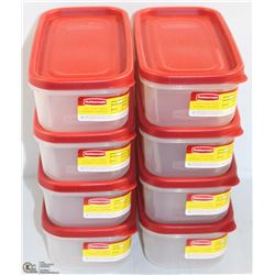 8 - 1.18L RUBBERMAID FOOD CONTAINERS WITH LIDS