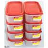 Image 1 : 8 - 1.18L RUBBERMAID FOOD CONTAINERS WITH LIDS