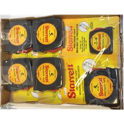 LOT OF 6 NEW STARRETT TAPE MEASURES