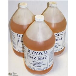 LOT OF 3 - 4L HAZMAT PROTECTIVE CLOTHING