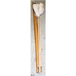 BUNDLE OF 2-MOPS AND 6-DUST BROOM HANDLES