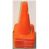 Image 1 : LOT OF 8 HIGH VISIBILITY ORANGE PYLONS 18" H