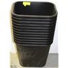 Image 1 : LOT OF 12 BLACK SOFT PLASTIC WASTE BINS