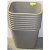 Image 1 : LOT OF 6 GREY SOFT PLASTIC WASTE BINS