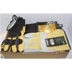 LOT OF ASSTD BOB DALE WORK GLOVES: LEATHER,