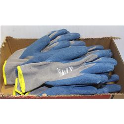 10 PAIRS ANSELL RUBBER TIPPED GLOVES SIZE 8