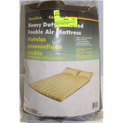 HEAVY DUTY PILLOWED DOUBLE AIR MATTRESS 78"X53"