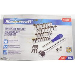 NEW MASTERCRAFT 1/4" TO 3/8" DRIVE BIT SOCKET SET