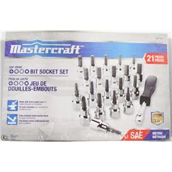 NEW MASTERCRAFT 3/8" DRIVE BIT SOCKET SET