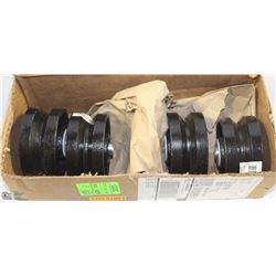 LOT OF 4 HEAVY DUTY STEEL PULLEYS