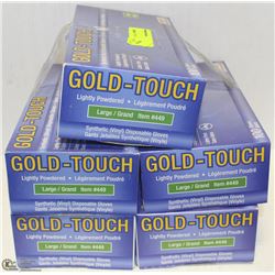 500 LARGE GOLD TOUCH DISPOSABLE VINYL GLOVES