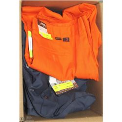 LOT OF ASSORTED BIG BUILD PROTECTIVE WORK WEAR