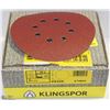 Image 1 : BOX OF 24 KLINGSPORE SANDING PADS - 8 HOLES