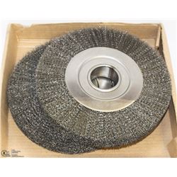 LOT OF TWO 3500 RPM FELTON WIRE BRUSHES/WHEELS