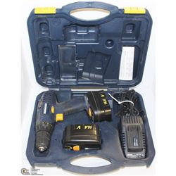 MASTERCRAFT CORDLESS 14.4V DRILL WITH 2 BATTERIES
