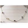 Image 1 : #5-STERLING SILVER GEMSTONE NECKLACE
