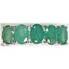Image 2 : #8-10K WHITE GOLD MAY BIRTHSTONE EMERALD RING