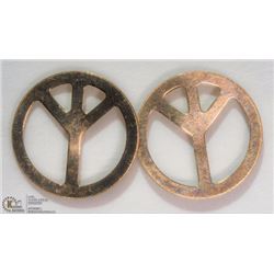 #24-10K YELLOW GOLD (0.30G) PEACE SIGN EARRINGS