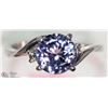 Image 1 : #30-14K WHITE GOLD TANZANITE & DIAMOND RING