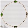 Image 2 : #34-14K Y.GOLD CHROME DIOPSIDE & DIAMOND BRACELET