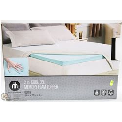 NEW HOMETRENDS 2" MEMORY FOAM TOPPER QUEEN SIZE