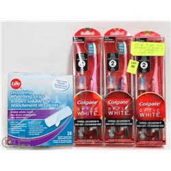 3 COLGATE OPTIC WHITE TOOTHBRUSHES