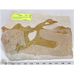 SIKU SOAPSTONE PLAQUE ETCHING OF GOOSE IN FLIGHT