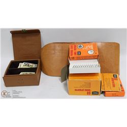 BOX WITH PREPARED SLIDES AND KIDNEY BELT