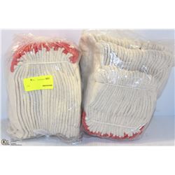 LOT OF 2 DOZ COTTON GLOVE LINERS