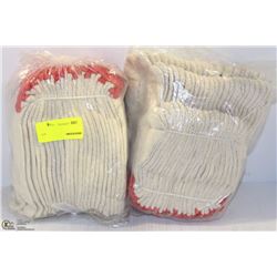 LOT OF 2 DOZ COTTON GLOVE LINERS