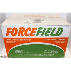 CASE OF 1,000 FORCEFIELD LATEX EXAM GLOVES SMALL