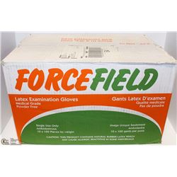 CASE OF 1,000 FORCEFIELD LATEX EXAM GLOVES SMALL