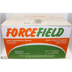 CASE OF 1,000 FORCEFIELD LATEX EXAM GLOVES SMALL