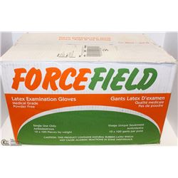 CASE OF 1,000 FORCEFIELD LATEX EXAM GLOVES LARGE