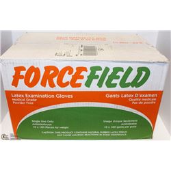 CASE OF 1,000 FORCEFIELD LATEX EXAM GLOVES LARGE