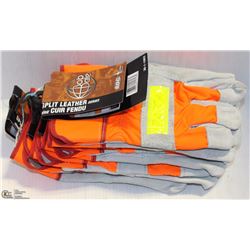 6 PAIRS OF BOB DALE SPLIT LEATHER WORK GLOVES