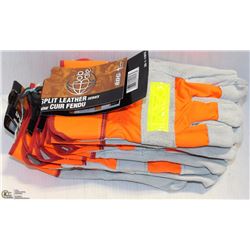 6 PAIRS OF BOB DALE SPLIT LEATHER WORK GLOVES