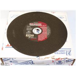 10 TYPE 1 CHOP SAW WHEELS GRIT GRADE 12 X 3/32 X 1