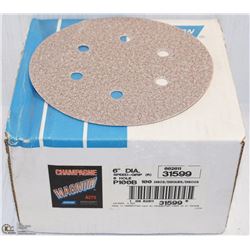 100-6" NORTON SANDING DISCS  - 6 HOLES
