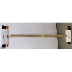 LOT OF 3 OUTDOOR RUBBERMAID PUSH BROOMS