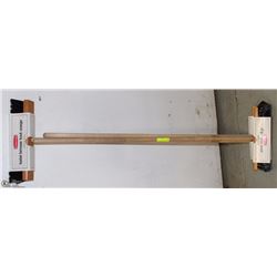 LOT OF 3 OUTDOOR RUBBERMAID PUSH BROOMS