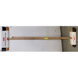 LOT OF 3 OUTDOOR RUBBERMAID PUSH BROOMS