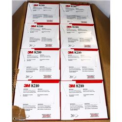 CASE WITH 8 BOXES OF 20 - 3M 8210 DUST MASKS