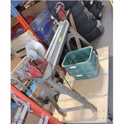 VINTAGE WOOD LATHE WITH DOLLY