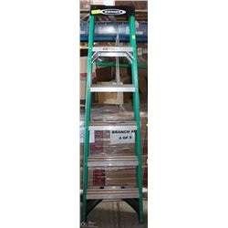 WERNER 6 FOOT FIBERGLASS/ALUMINUM
