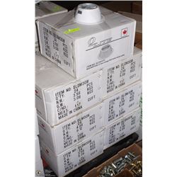 7 BOXES OF 24 WHITE GRIMDAL 4" FINISH RINGS