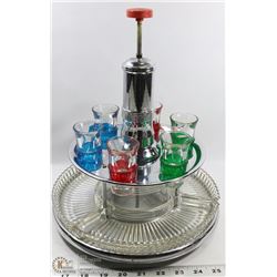 VINTAGE PUMP LIQUOR DISPENSER WITH ALL ACCESORIES