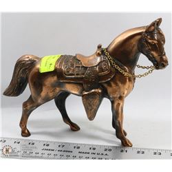 VINTAGE COPPER METAL HORSE STATUE
