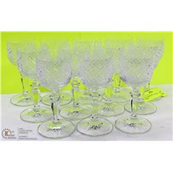 SET OF 12 CRYSTAL SHERRY GLASSES