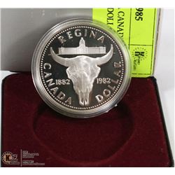 1882-1982 REGINA CANADIAN  ENCASED SILVER DOLLAR